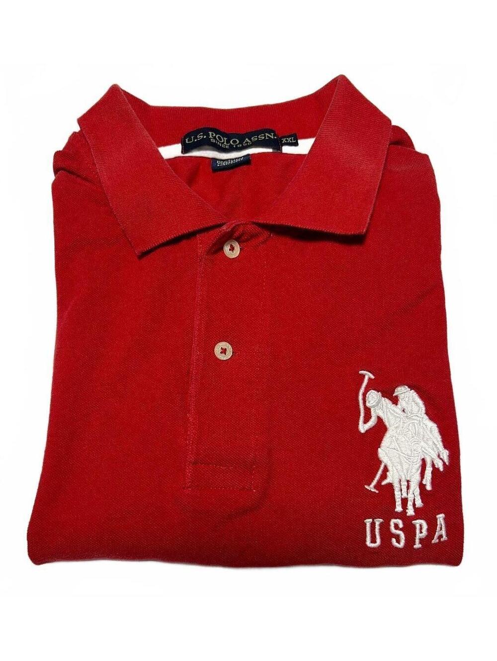 US Polo Assn Polo Shirt Big Pony Mens Size XXL USPA Red Classic Golf